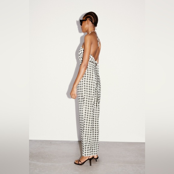 Zara checkered gingham jumpsuit - Picture 3 of 10